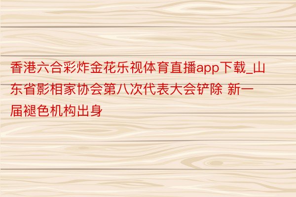 香港六合彩炸金花乐视体育直播app下载_山东省影相家协会第八次代表大会铲除 新一届褪色机构出身